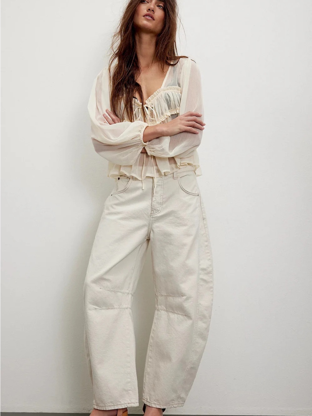 Free People Good Luck Barrel Jeans